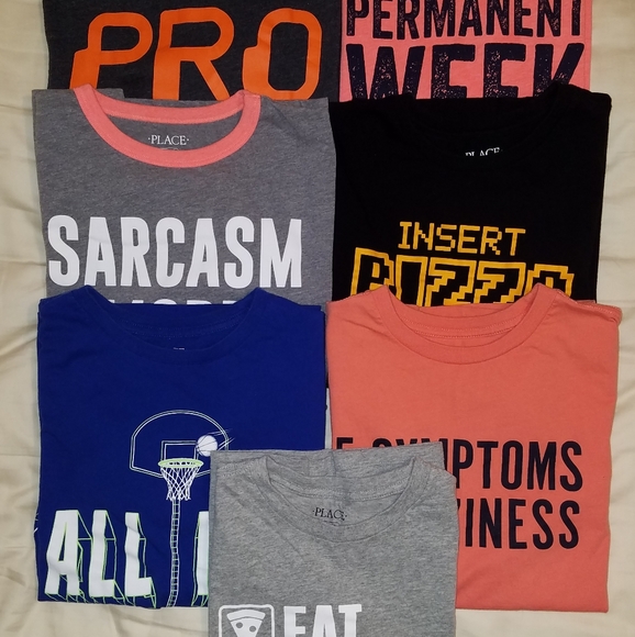 7 boys t shirts size 14